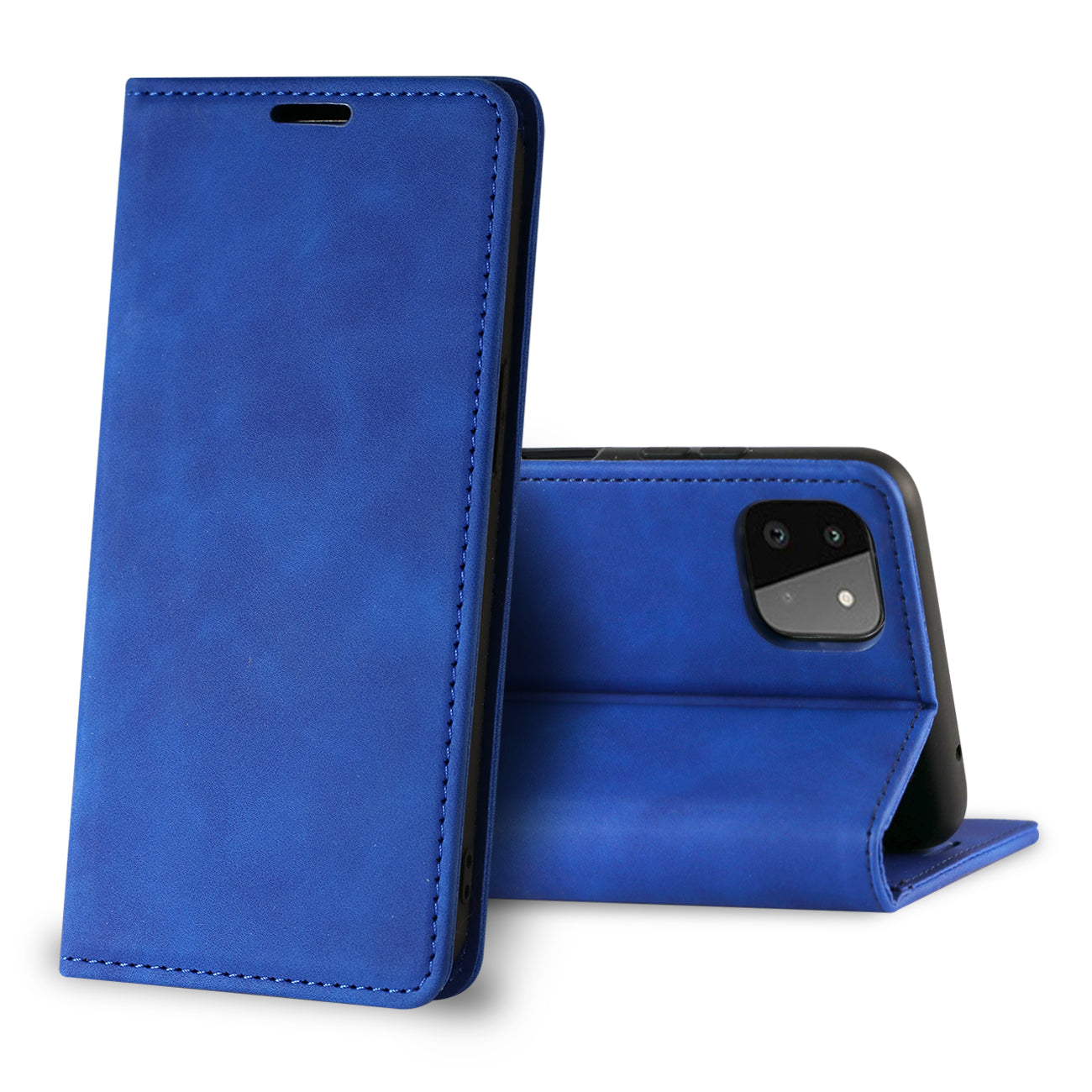 Magnetic wallet Leather phone case For Samsung Galaxy A22 5G (Blue) (FC34-SAMA22-5GBL)